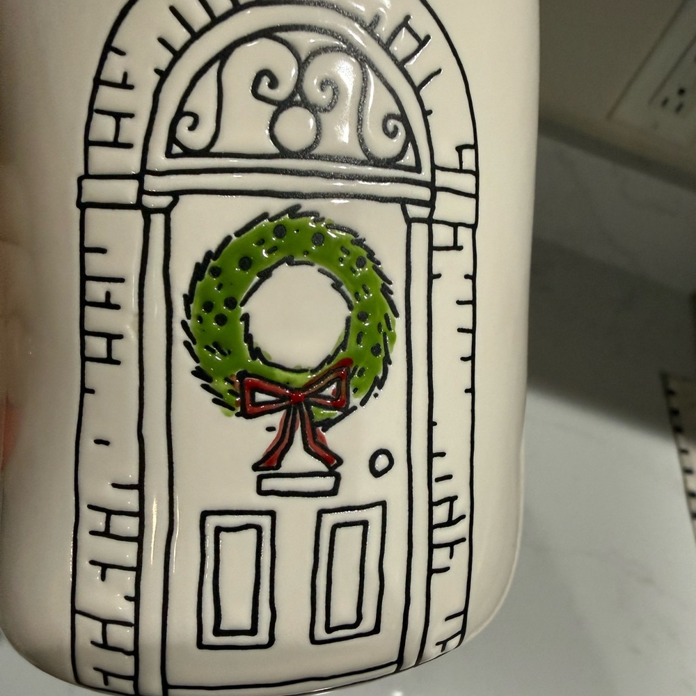 Rae Dunn A Merry Little Christmas Mug with Red Handle NWT - Picture 5 of 7